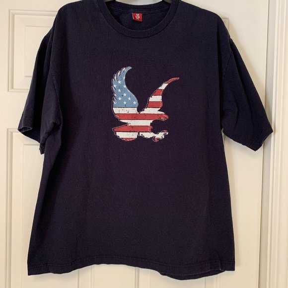 FUN TO THE 4TH Patriotic Eagle Graphic Tee Mens XL - Picture 1 of 4